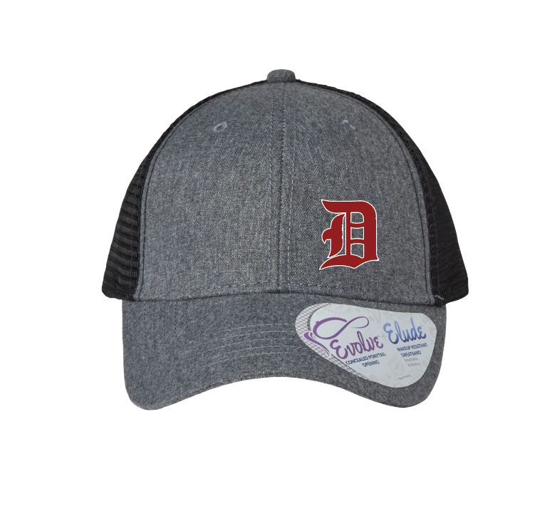 Grey/Black &quot;Infinity Her&quot; Women&#39;s Modern Trucker Cap with Dover D