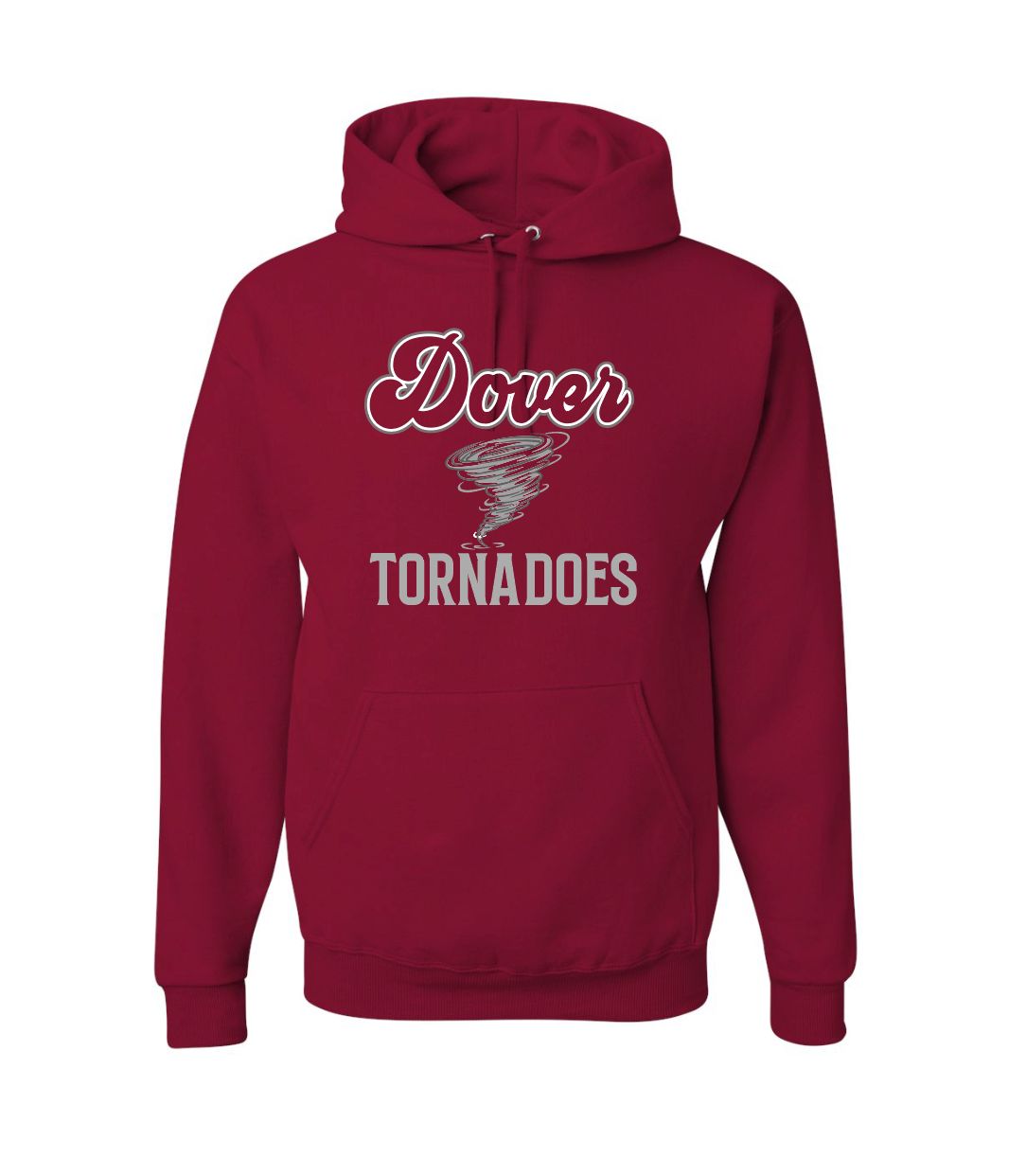 Crimson JERZEES Unisex NuBlend® Hooded Sweatshirt Dover with tornado