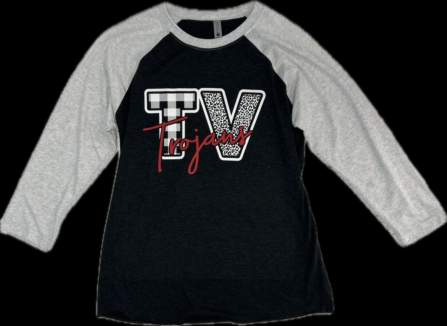 Women&#39;s Adult Medium Raglan Tusky Valley  Baseball Tee
