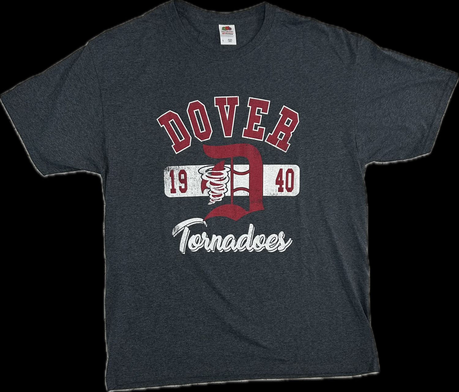 Unisex Adult Medium Grey 1940 Dover Tornadoes T-shirt