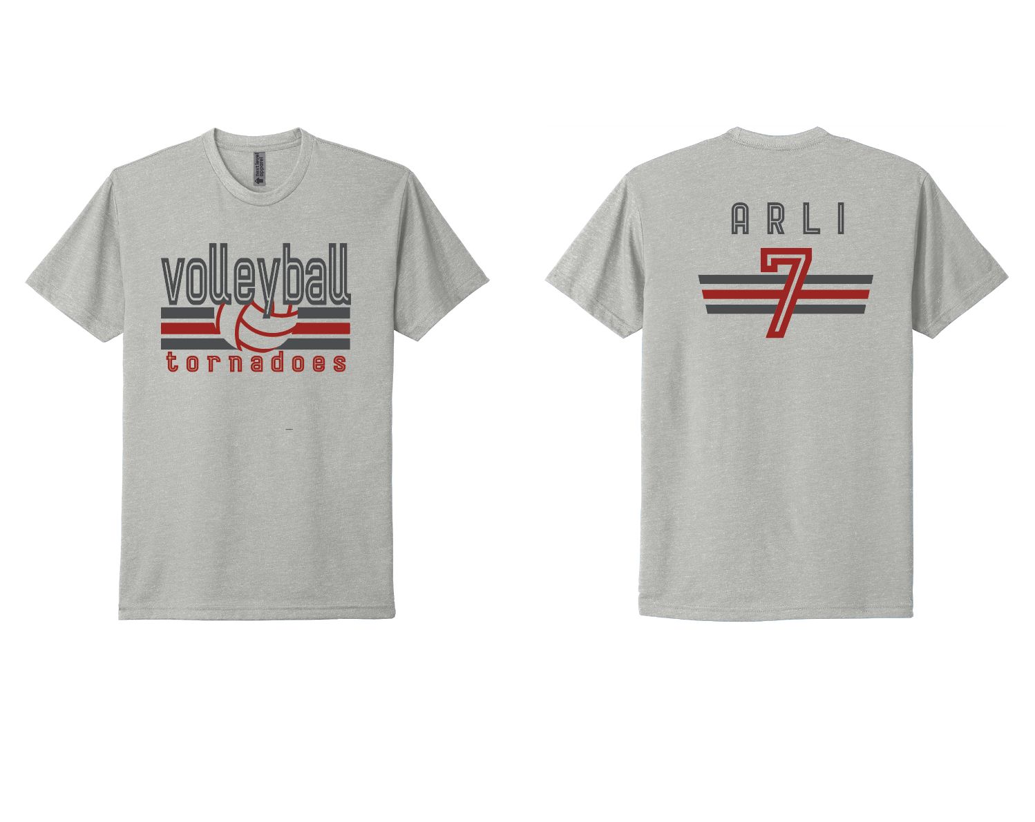 Dover Volleyball Retro Stripes – Personalized [grey]