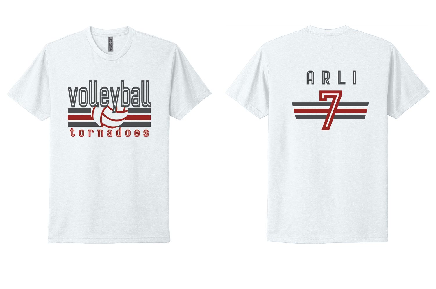 Dover Volleyball Retro Stripes – Personalized [white]