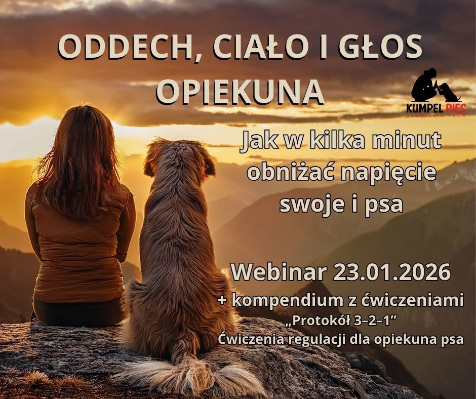 Oddech, ciało i głos opiekuna. Jak w kilka minut obniżać napięcie swoje i psa - webinar