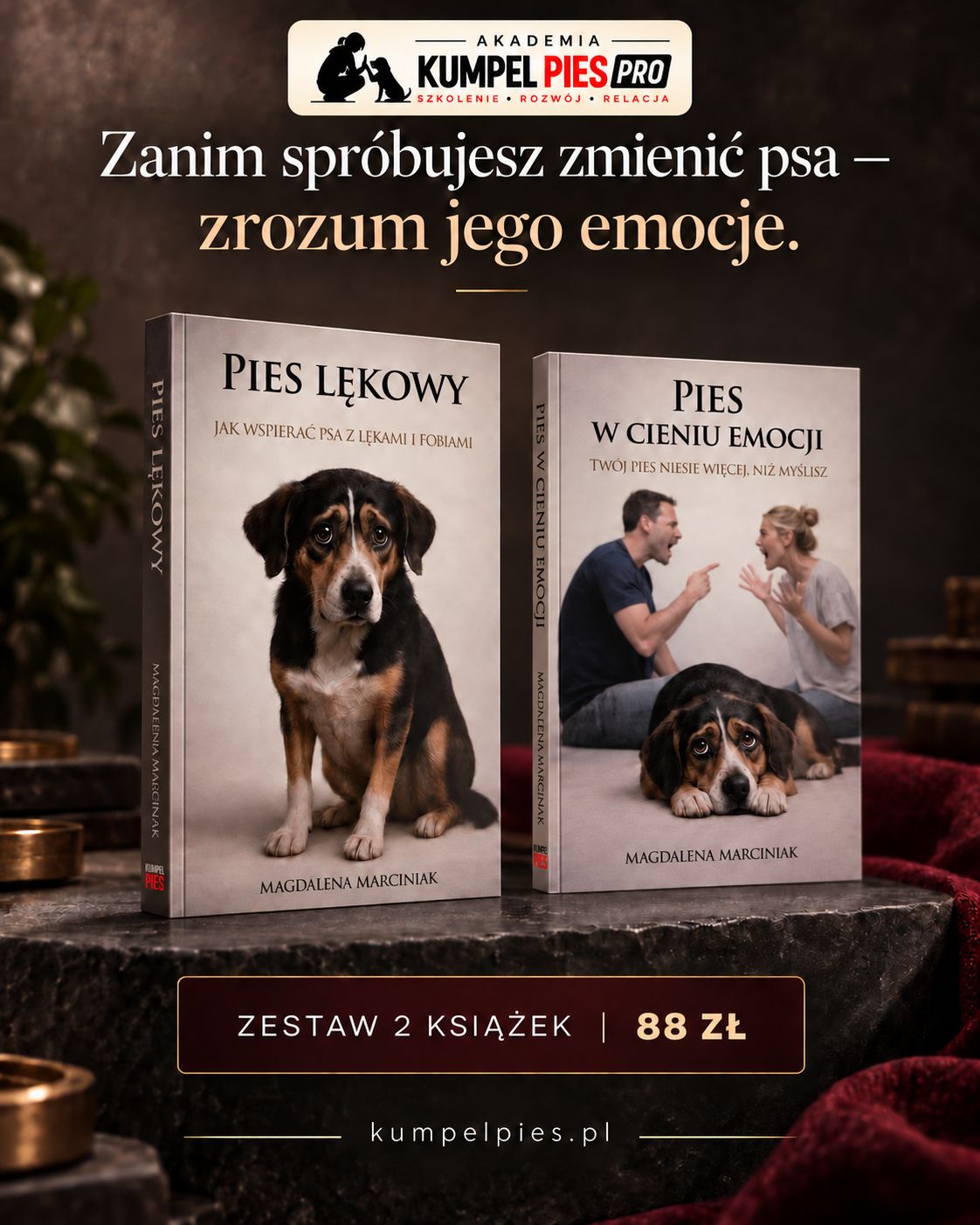 Zestaw 2 książek: Pies Lękowy i Pies w cieniu emocji