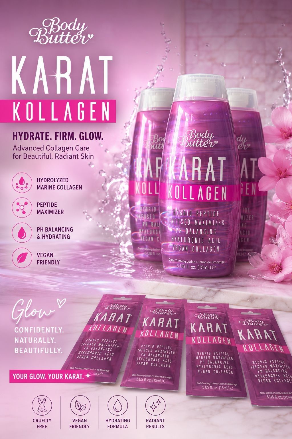 Body Butter Karat Kollagen – Advanced Skin Firming Tanning Butter