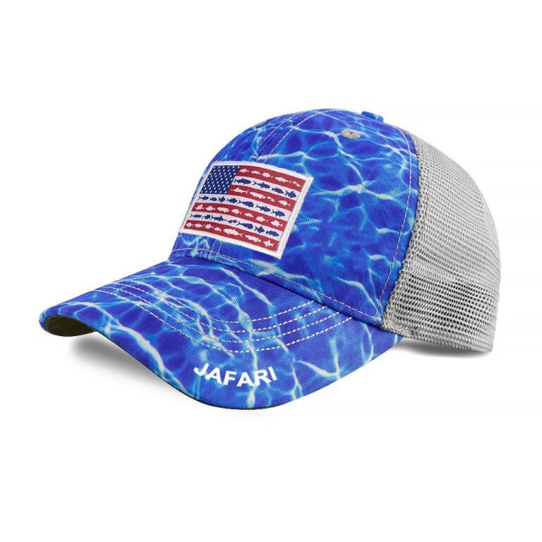 Am Flag Fish /Blue Water Grey Mesh