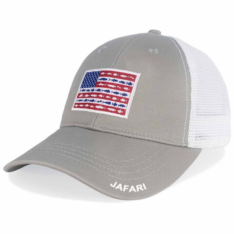 Am Flag Fish Grey/White Mesh