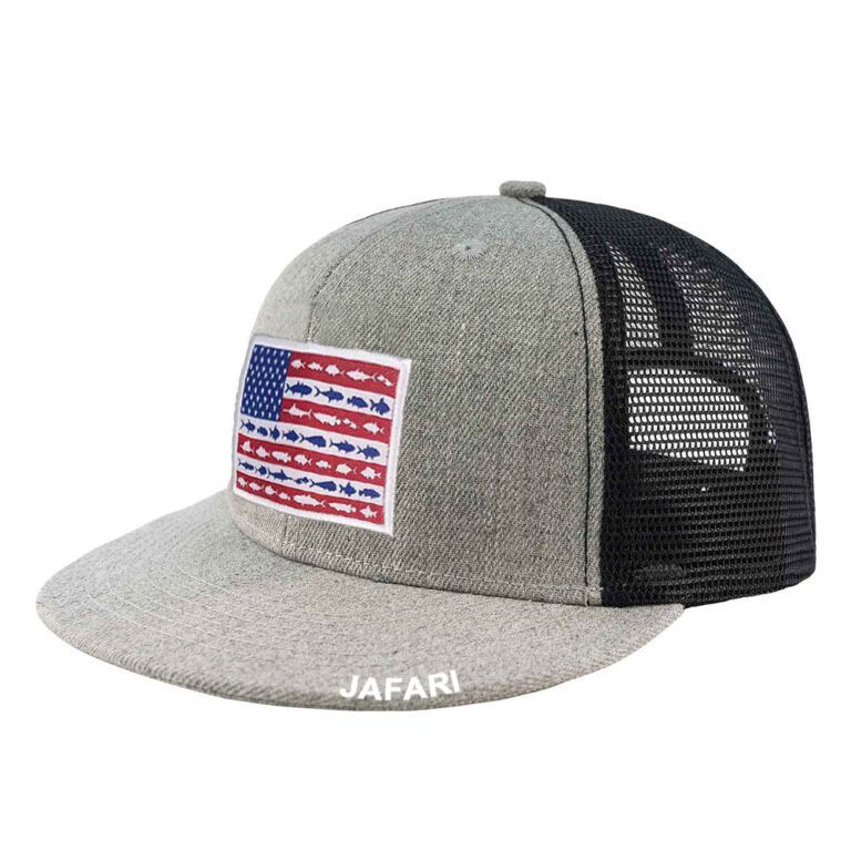 Am Flag Fish Heather Grey/Black Mesh