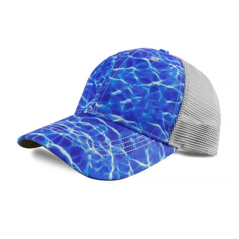 Blue Camo Grey Mesh
