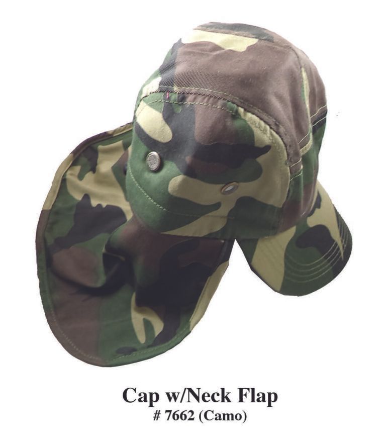 Camo Cap W/neck Flap