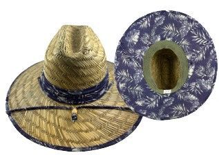 Denim Blue Leaves