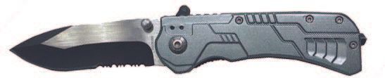 Grey Part Serrated Knife