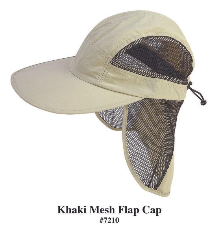 Khaki Mesh Flap Cap