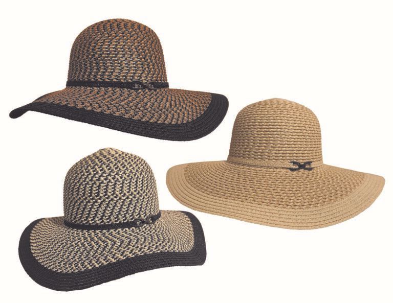 Ladies Assorted Fancy Floppy Hat (3 – Pack – Assorted Colors)
