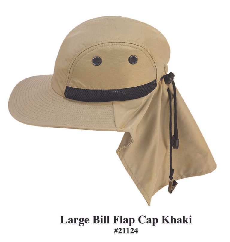 Large Bill Flap Cap Khaki