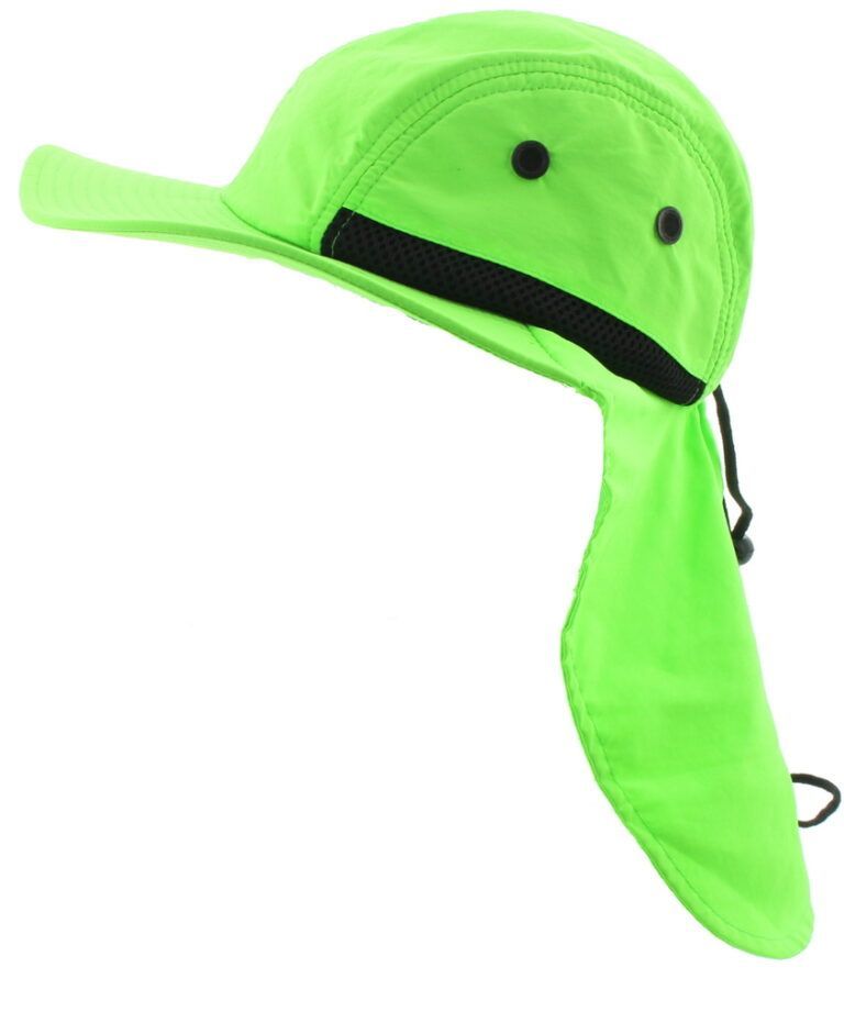 Large Bill Flap Cap Neon Green