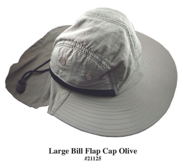 Large Bill Flap Cap Olive