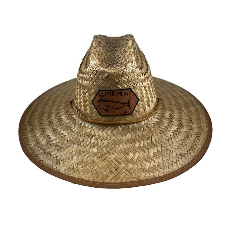 Lifeguard Mahi-mahi Leather “get The Meat “ Straw Hat
