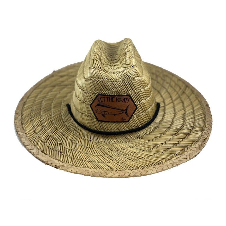 Riverguard Mahi-mahi Leather “ Get The Meat “ Straw Hat