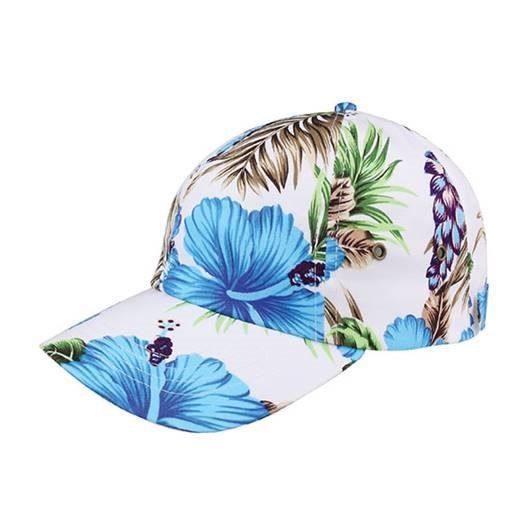 White Floral Cap