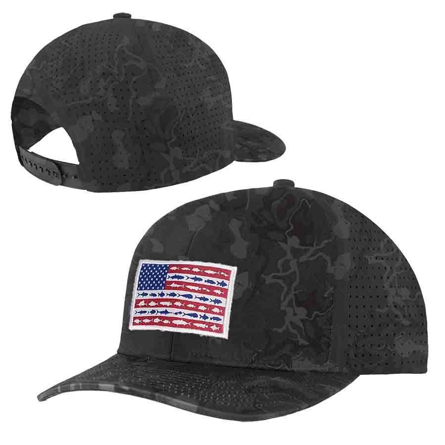 Black Camo Mesh/AM Flag