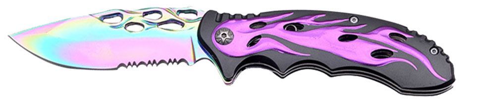 Purple Flames Knife