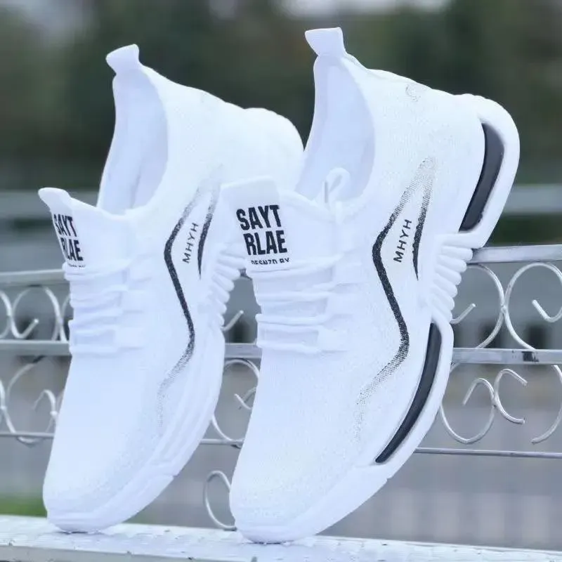 Hongyan Men's White Trainer Sneakers