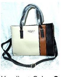 Luxury Color Matching Women Fashion, Multifunctional Ladies Handbag-Cream