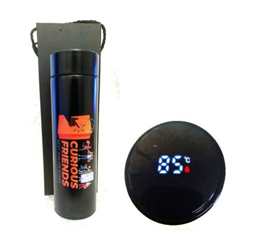 Customized Smart LED Temperature Display Metal Insulation Water Bottles Stainless Steel Intelligent Vacuum Flask - Volume: 500ml(16.91fl.oz)