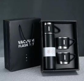 Business 304 Double Wall Stainless Steel Insulated Water Bottle Vacuum Flask Hot & Cold, Gift Set in Gift Box. - Black Business 304 Double Wall Stainless Steel Insulated Water Bottle Vacuum Flask Hot & Cold, Gift Set in Gift Box. - Black