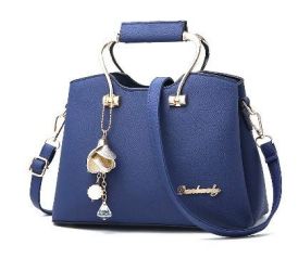 Ladies Leather Purse Handbag-Blue