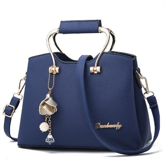 Ladies Leather Purse Handbag-Blue