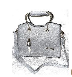 Ladies Leather Purse Handbag-Gray