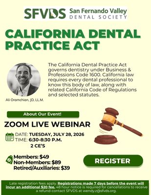 07/28/26 California Dental Practice Act