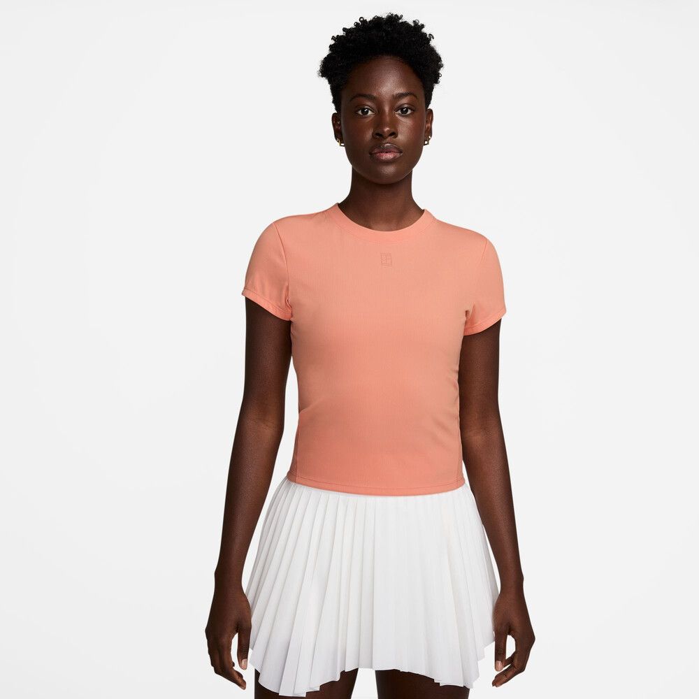 Nike Court Advantage Short Sleeve Top Apricot Agate