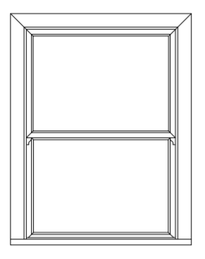 White PVC Sash Window Design 1 VAT INC