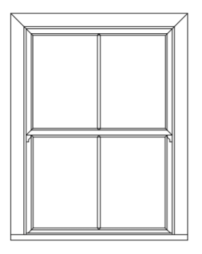 White PVC Sash Window Design 2 VAT INC