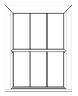 White PVC Sash Window Design 3 VAT INC