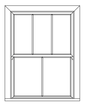 White PVC Sash Window Design 6 VAT INC