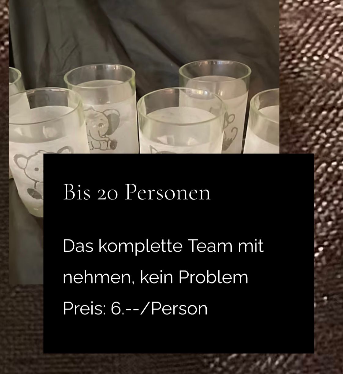 Glas-Deko-Veranstalltung