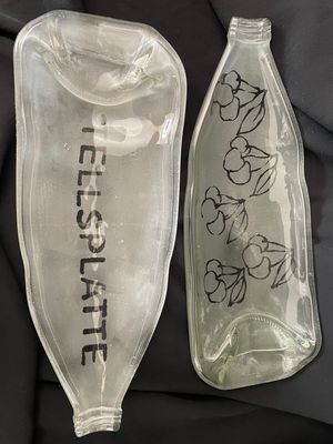 geschmolzene Flaschen