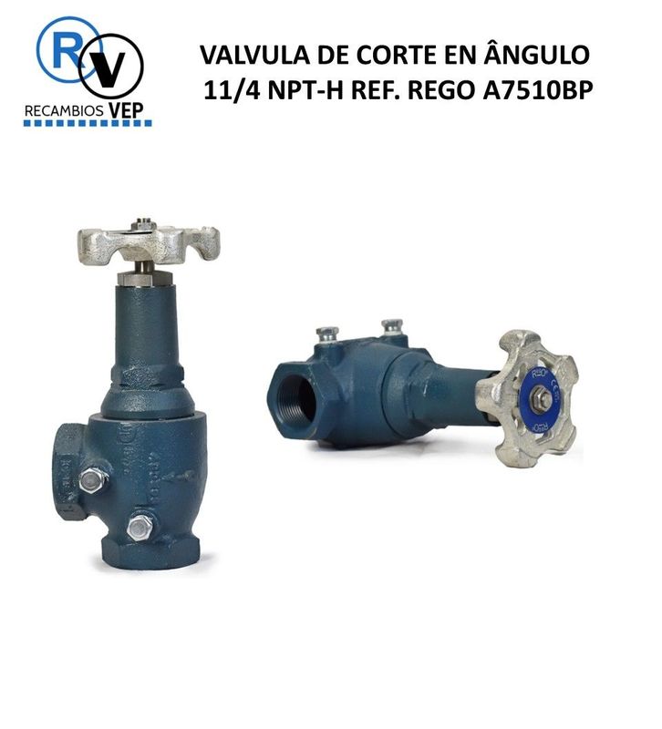 VALVULA DE CORTE EN ANGULO 1 14 NPT-H REF. REGO A7510BP