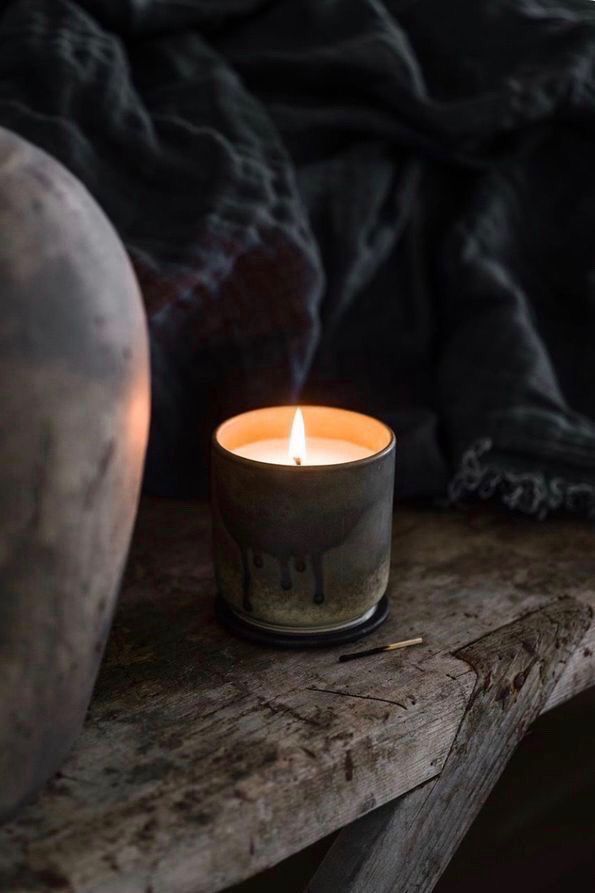 Shadow Drip – Ceramic Candle in Earth Tones