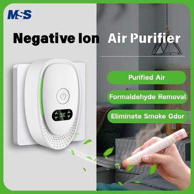 MSS Plug - in Mini Negative Ion Air Purifier for Office Bedroom Eliminates Odor &amp; Formaldehyde Dust Remover Toilet Deodorant