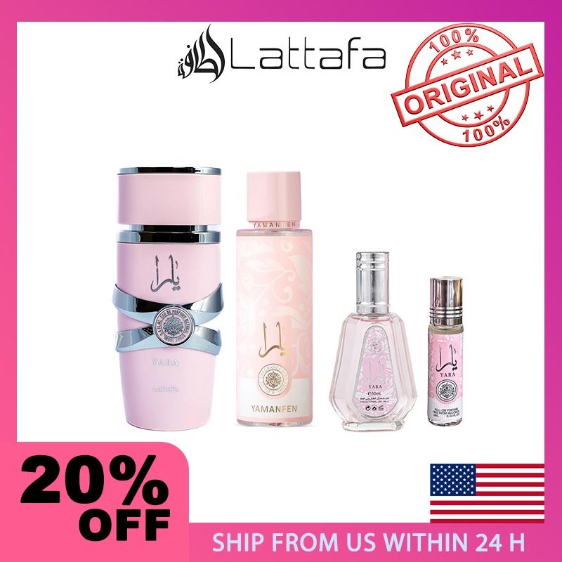 LATTAFA YARA 10ml+50ml+100ml set Perfume Roller for Women Eau De Parfum Spray Female Long-Lasting Fragrance Set