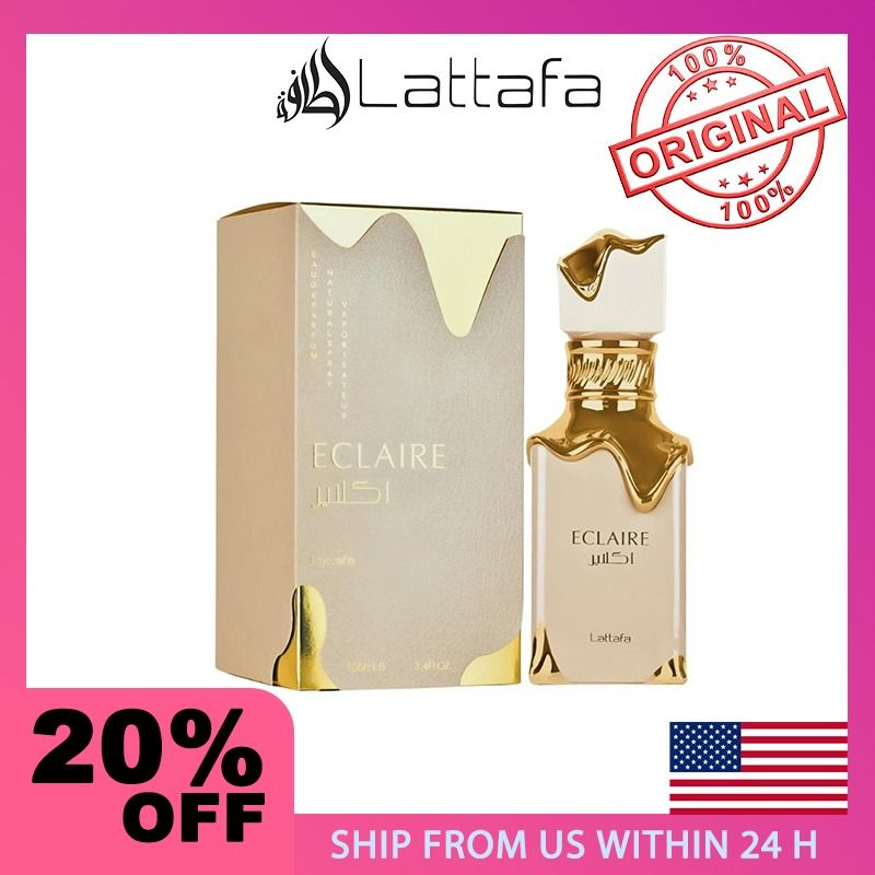 Lattafa Perfumes Eclaire 2024 Vanilla Caramel Sweet Floral Eau De Parfum Long-Lasting Fragrance for Women 3.40 Ounce / 100 Ml
