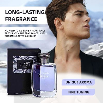 100ML RASASI Hawas For Men EDP Long-Lasting Pour Homme Spray Original Luxurious Arabian Perfume Rasasi Oriental Perfumes