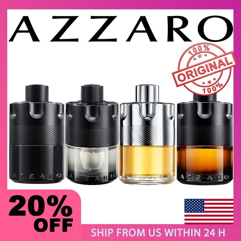 Azzaro The Most Wanted Parfum Intense Mens Cologne Spicy Seductive Fragrance Luxury Perfumes for Men Attract Women Perfume