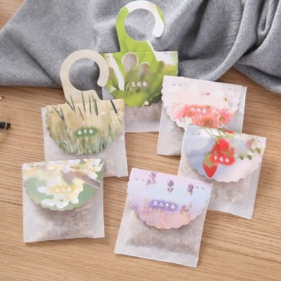 1Pc Wardrobe Deodorizing Paper Sachets Bag Natural Fragrances Hanging Spices Bag Cabinet Air Fresheners