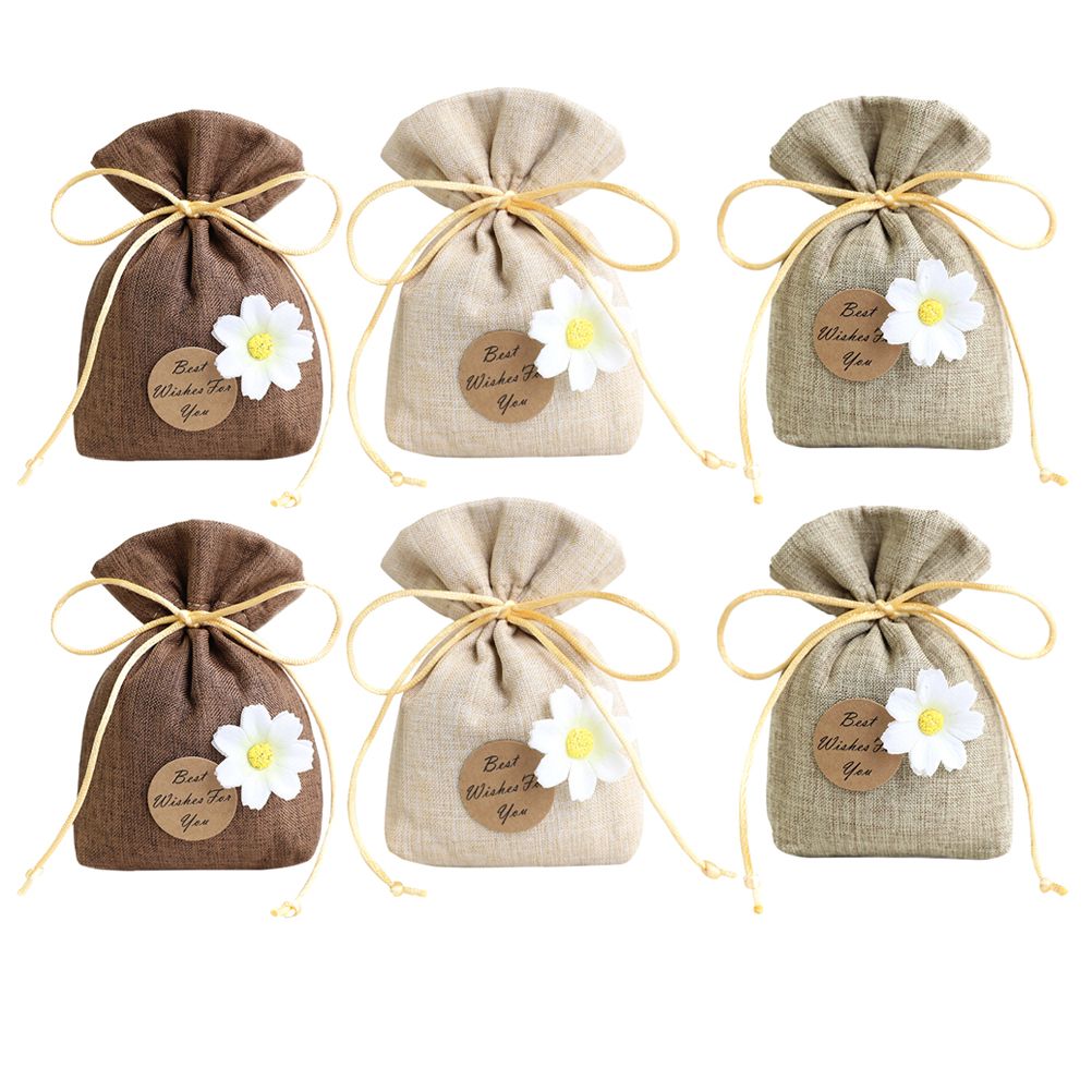 6 Pcs Sachet Bag Lavender Aromatherapy Bags Hanging Scented Small Gift Fragrance Cotton Linen Muslin Empty Sachets Toddler